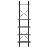 Vidaxl opbergrek 60x30x210 cm massief grenenhout grijs