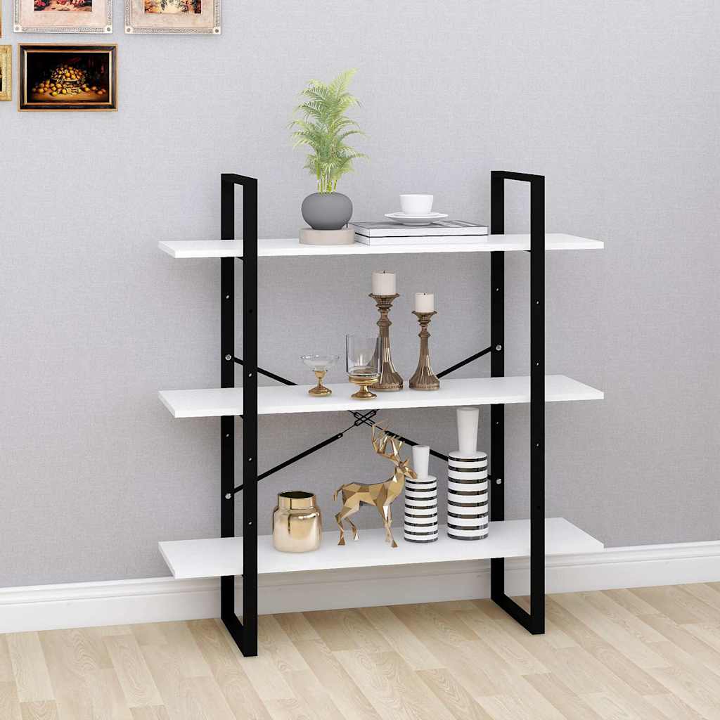 Vidaxl boekenkast 100x30x105 cm bewerkt hout wit