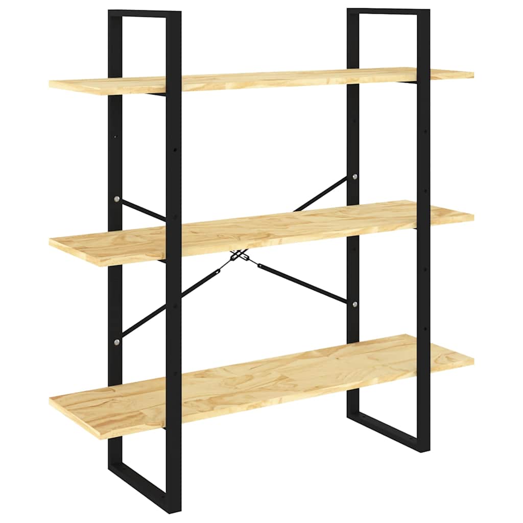 Vidaxl boekenkast met 3 schappen 100x30x105 cm massief grenenhout