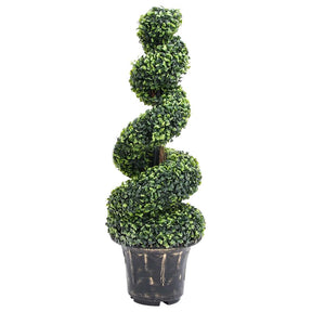 Vidaxl kunstplant met pot buxus spiraal 100 cm groen