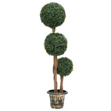 VIDAXL Künstliche Pflanze mit Topf Buxus Bol Formation 119 cm Grün