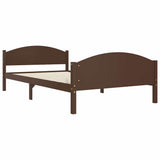 Vidaxl bedframe massief grenenhout donkerbruin 120x200 cm
