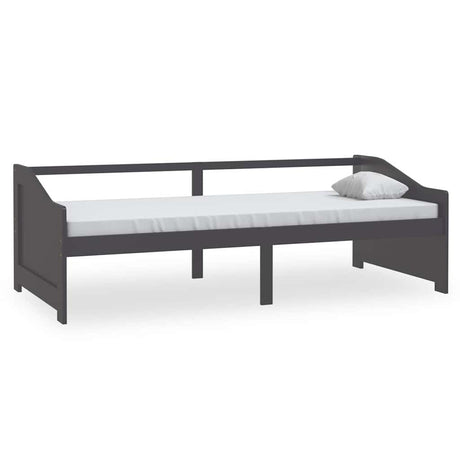 Vidaxl bedbank 3-zits massief grenenhout donkergrijs 90x200 cm