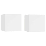 Vidaxl nachtkastjes 2 st 30,5x30x30 cm bewerkt hout wit