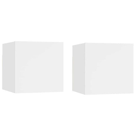 Vidaxl nachtkastjes 2 st 30,5x30x30 cm bewerkt hout wit