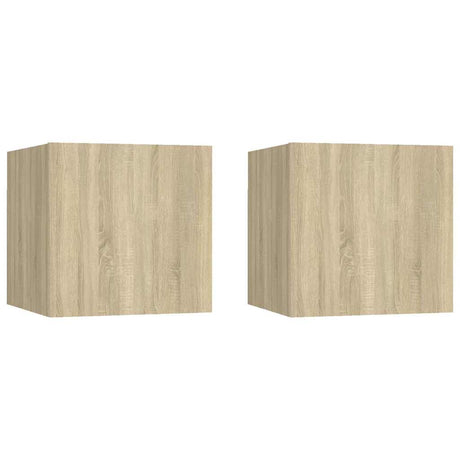 Vidaxl nachtkastjes 2 st 30,5x30x30 cm spaanplaat sonoma eikenkleurig