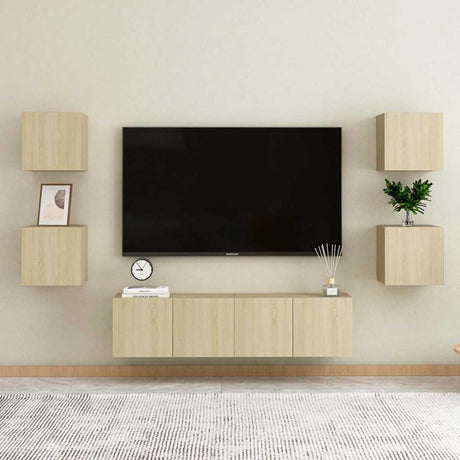 Vidaxl nachtkastjes 2 st 30,5x30x30 cm spaanplaat sonoma eikenkleurig