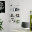 Vidaxl wandschappen 4 st 80x11,5x18 cm bewerkt hout wit