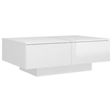 Vidaxl salontafel 90x60x31 cm bewerkt hout hoogglans wit