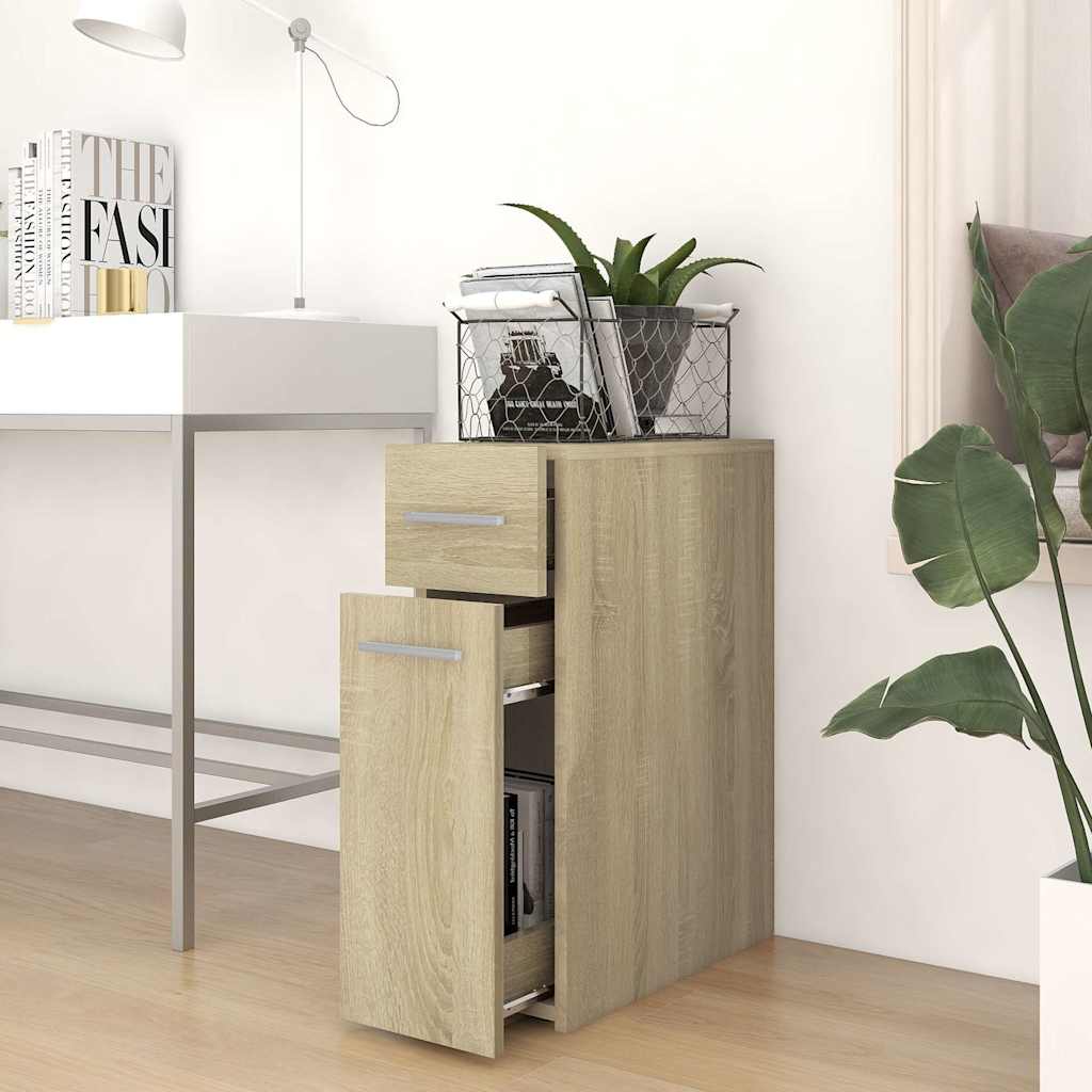 Vidaxl apothekerskast 20x45,5x60 cm bewerkt hout sonoma eikenkleurig