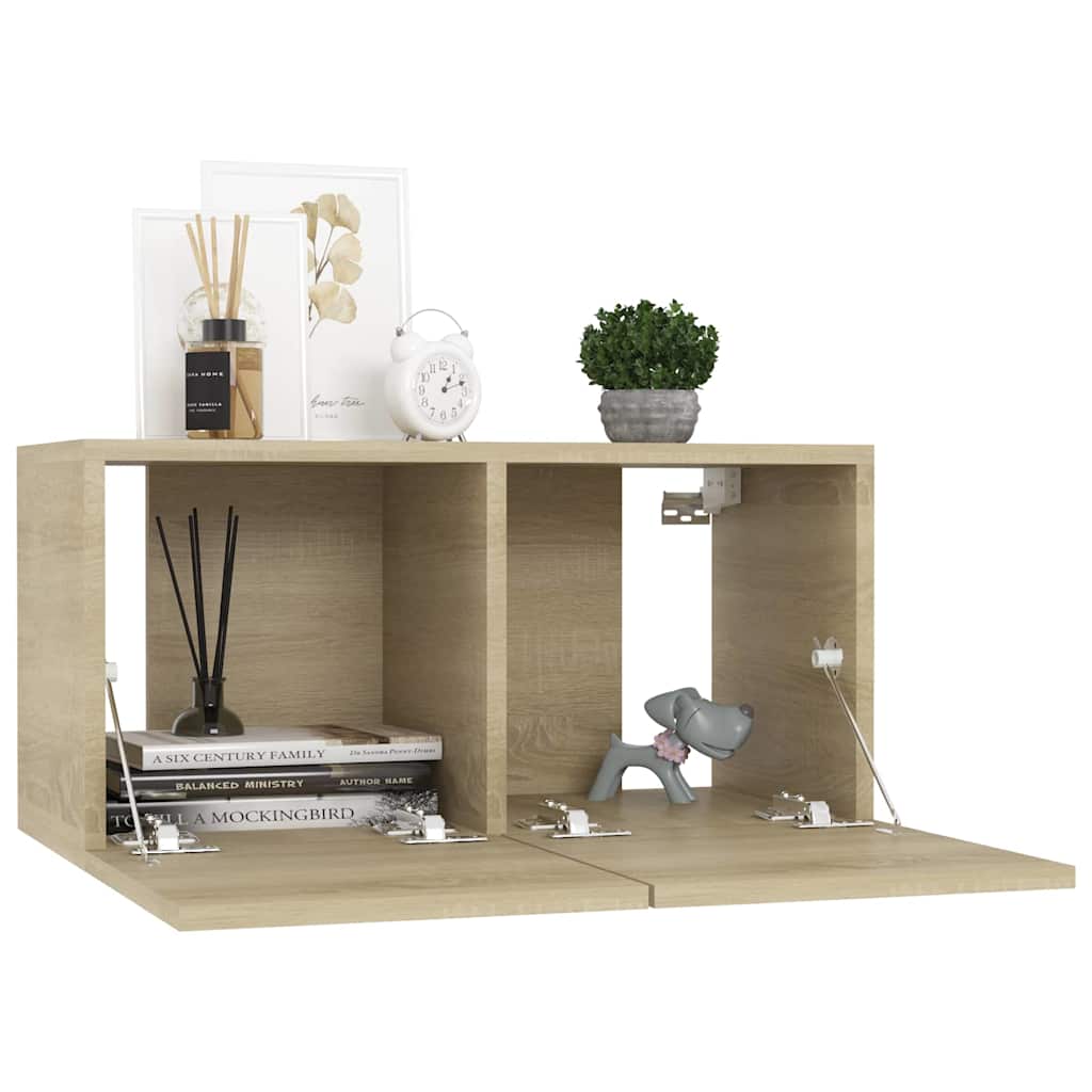 Vidaxl tv-hangmeubelen 3 st 60x30x30 cm sonoma eikenkleurig