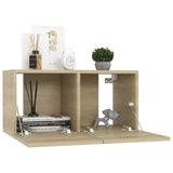 Vidaxl tv-hangmeubelen 3 st 60x30x30 cm sonoma eikenkleurig
