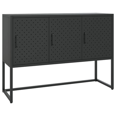 Vidaxl dressoir 105x35x75 cm staal zwart