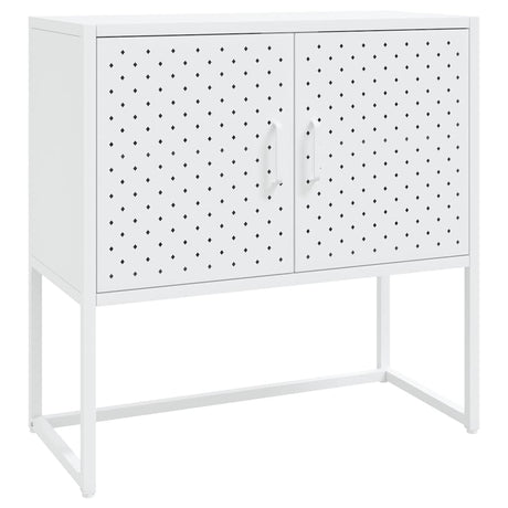 Vidaxl dressoir 75x35x75 cm staal wit