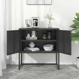 Vidaxl dressoir 75x35x75 cm staal antracietkleurig