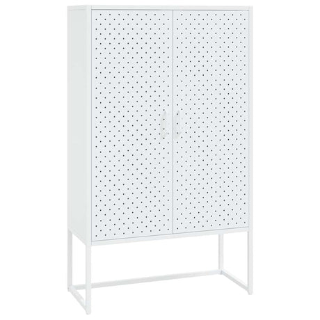 Vidaxl hoge kast 80x35x135 cm staal wit