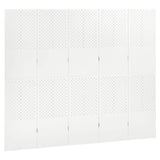 Vidaxl kamerscherm met 5 panelen 200x180 cm staal wit