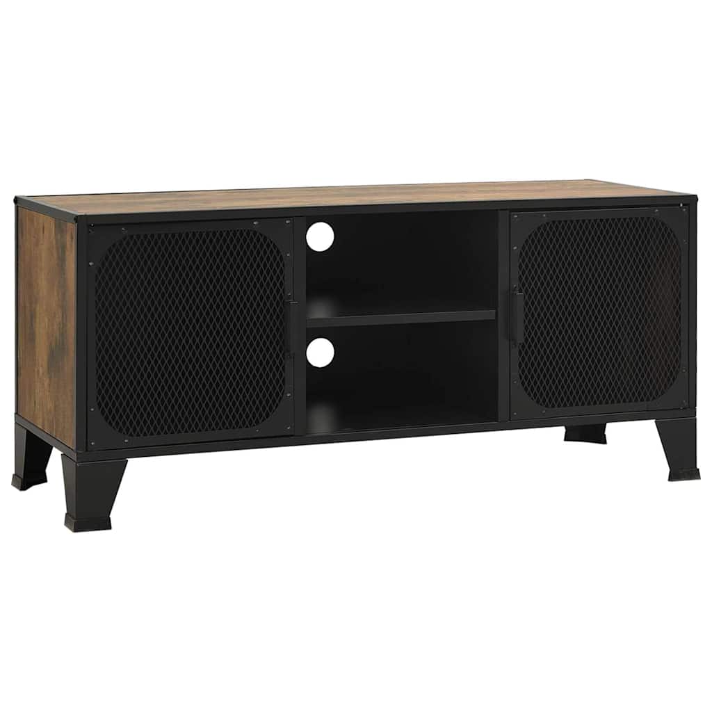 Vidaxl tv-meubel 105x36x47 cm metaal en mdf rustiek bruin