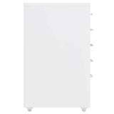 Vidaxl ladeblok verrijdbaar 28x41x69 cm metaal wit