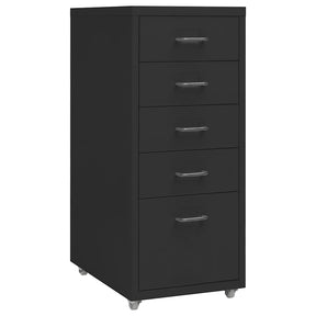 Vidaxl ladeblok verrijdbaar 28x41x69 cm metaal zwart