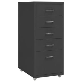 Vidaxl ladeblok verrijdbaar 28x41x69 cm metaal antracietkleurig