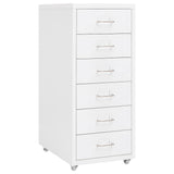 Vidaxl ladeblok verrijdbaar 28x41x69 cm metaal wit