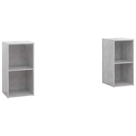 Vidaxl tv-meubelen 2 st 72x35x36,5 cm bewerkt houtbetongrijs