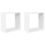 Vidaxl wandschappen kubus 2 st 30x15x30 cm wit