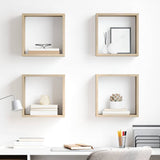 Vidaxl wandschappen kubus 4 st 30x15x30 cm sonoma eikenkleurig