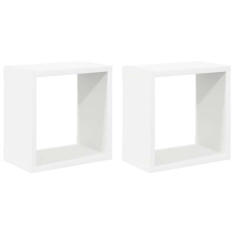 Vidaxl wandschappen kubus 2 st 26x15x26 cm wit