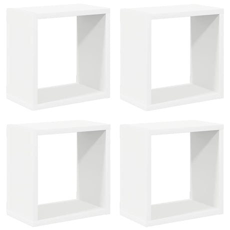 Vidaxl wandschappen kubus 4 st 26x15x26 cm wit