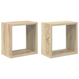 Vidaxl wandschappen kubus 2 st 26x15x26 cm sonoma eikenkleurig