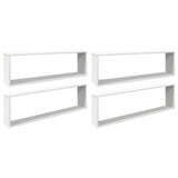 Vidaxl wandschappen kubus 4 st 100x15x30 cm bewerkt hout wit