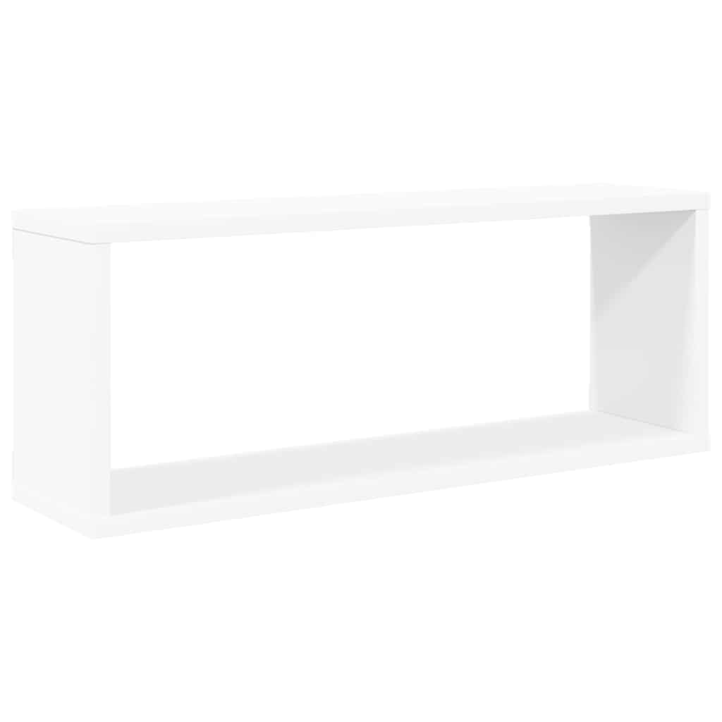 Vidaxl wandschappen kubus 4 st 60x15x23 cm bewerkt hout wit