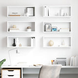 Vidaxl wandschappen kubus 6 st 60x15x23 cm spaanplaat wit