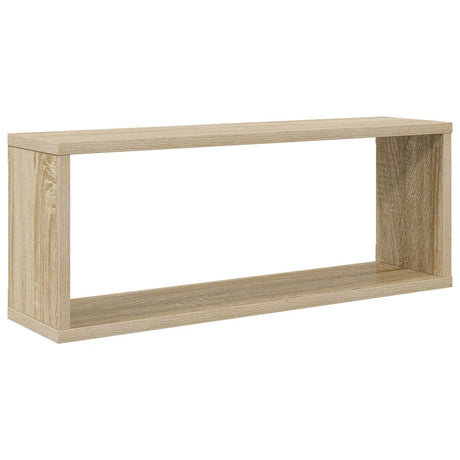 Vidaxl wandschappen kubus 4 st 60x15x23 cm bewerkt hout sonoma eiken