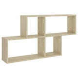 Vidaxl wandschap 100x18x53 cm bewerkt hout sonoma eikenkleurig