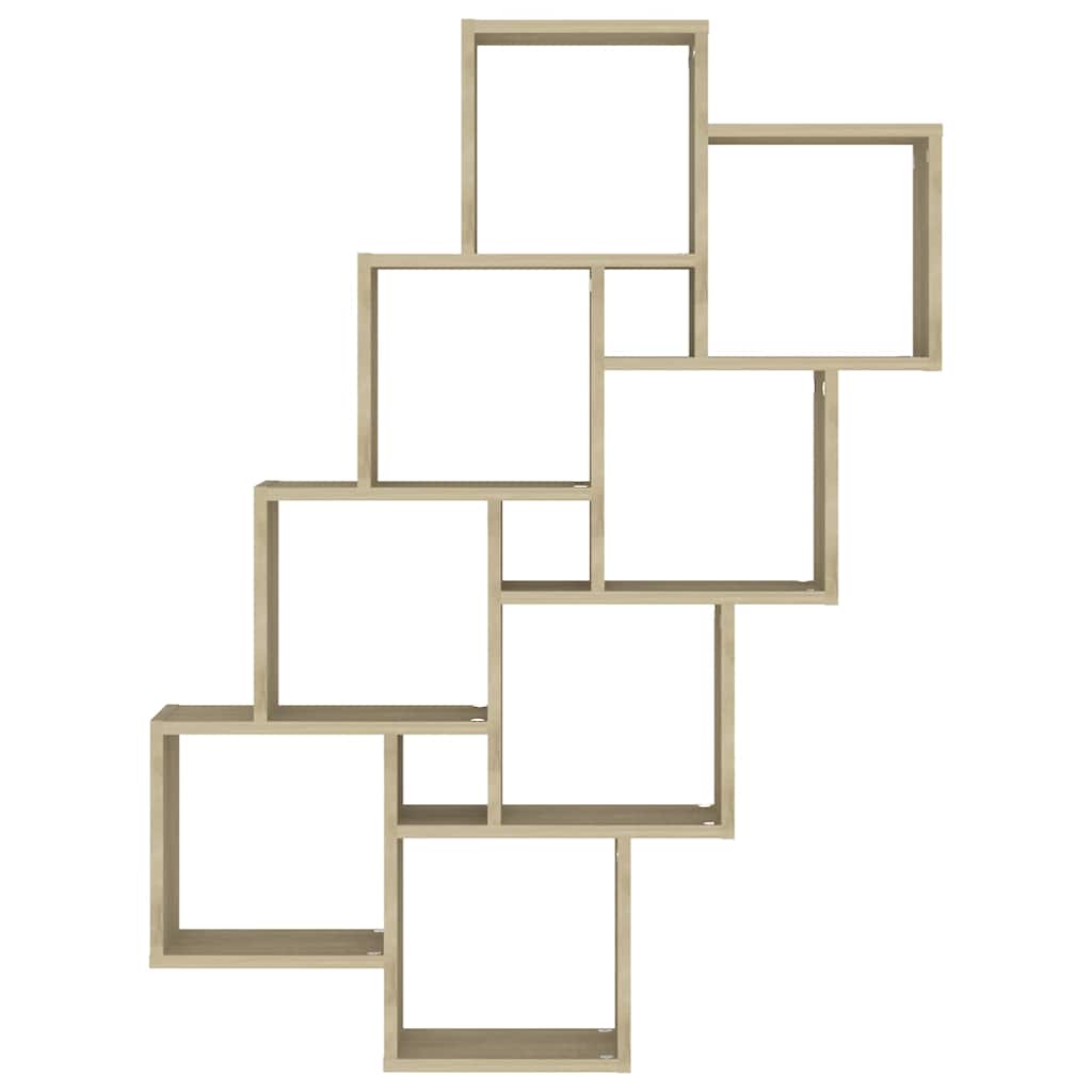 Vidaxl wandschap kubus 90x15x119 cm bewerkt hout sonoma eikenkleurig