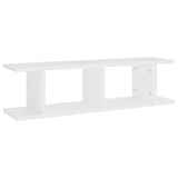 Vidaxl wandschappen 2 st 75x18x20 cm bewerkt hout wit