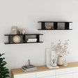 Vidaxl wandschappen 2 st 90x18x20 cm bewerkt hout zwart