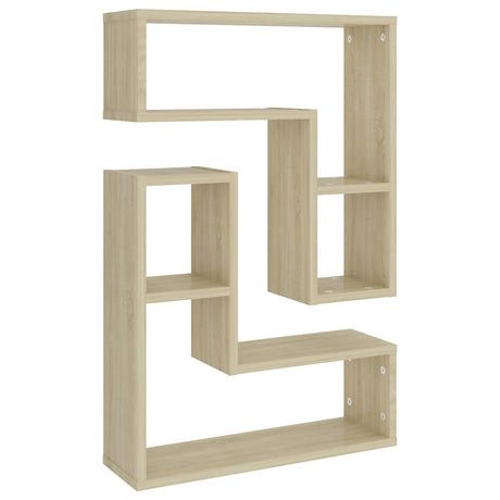 Vidaxl wandschappen 2 st 50x15x50 cm bewerkt hout sonoma eikenkleurig
