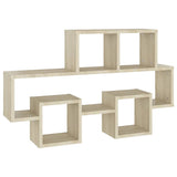 Vidaxl wandschap auto-vormig 82x15x51 cm bewerkt hout sonoma eiken