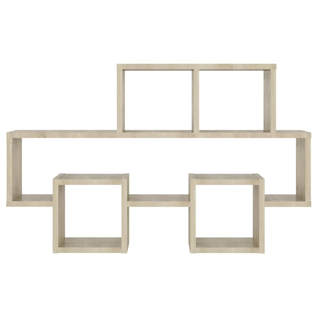 Vidaxl wandschap auto-vormig 82x15x51 cm bewerkt hout sonoma eiken