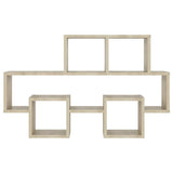 Vidaxl wandschap auto-vormig 82x15x51 cm bewerkt hout sonoma eiken