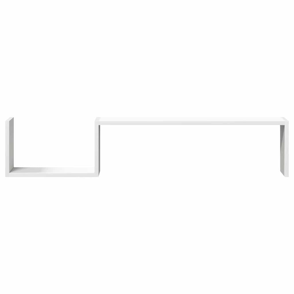 Vidaxl wandschappen 2 st 100x15x20 cm bewerkt hout wit