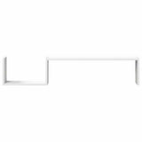 Vidaxl wandschappen 2 st 100x15x20 cm bewerkt hout wit