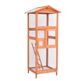 Vidaxl Bird Cage 68x62x166 CM Solid Pinewood