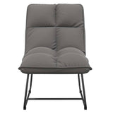 Vidaxl loungestoel met metalen frame fluweel lichtgrijs
