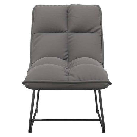 Vidaxl loungestoel met metalen frame fluweel lichtgrijs