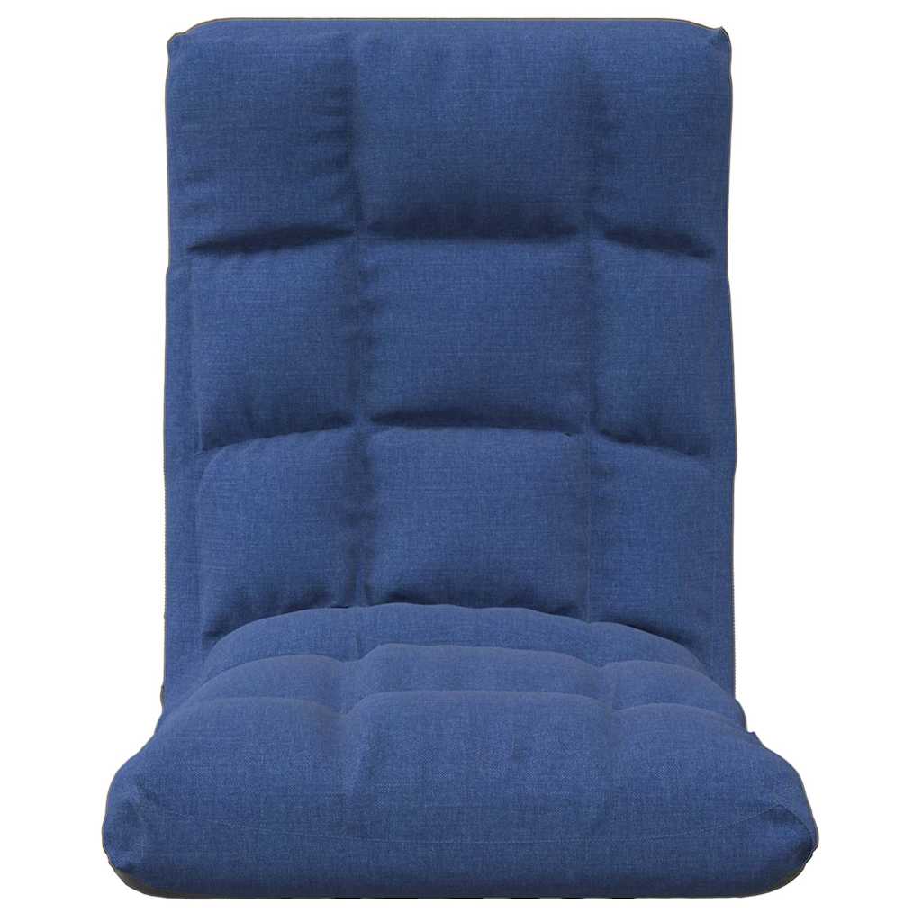 Vidaxl vloerstoel inklapbaar stof blauw
